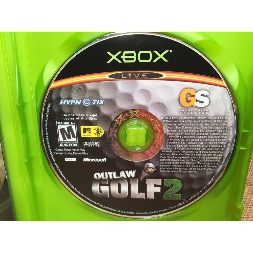 Outlaw Golf 2 Microsoft Xbox Original 2004 Complete CIB Tested Dave Attell M